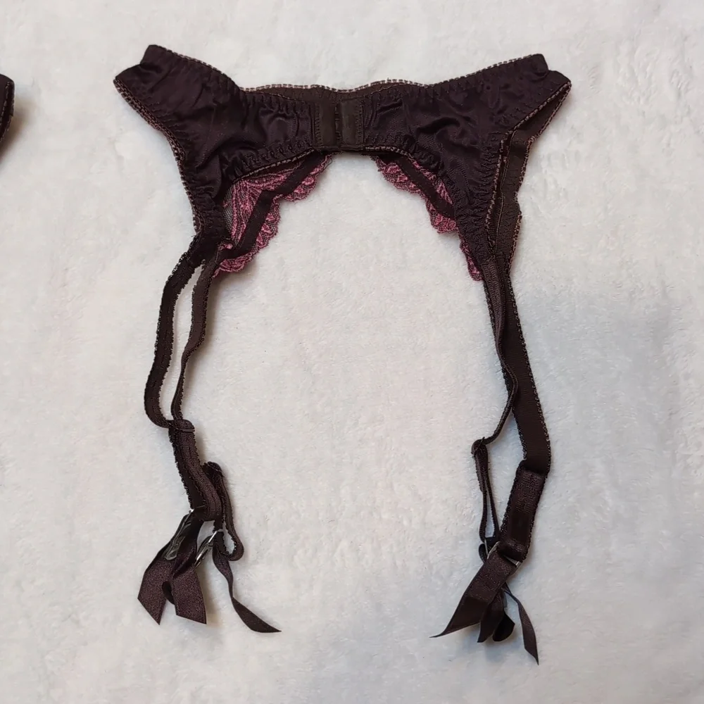 Frederick's of Hollywood Garter Belts lot of 5 Lingerie Petite Small Pink Brown